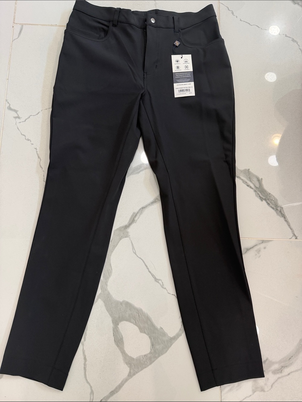 Men's Black Dress Pants — Slim Straight Professional Trousers